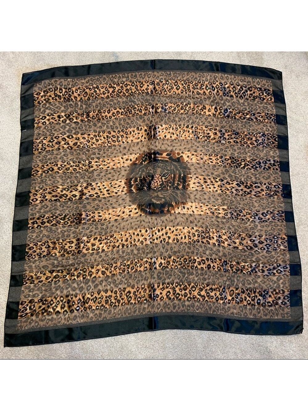 LION tiger animal print striped scarf Korean